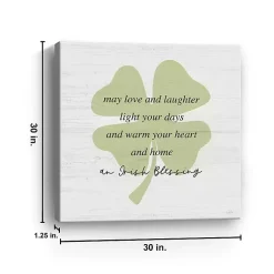 Discount Irish Blessing Canvas Art Print, 30x30 in. St Patricks Day Decorations