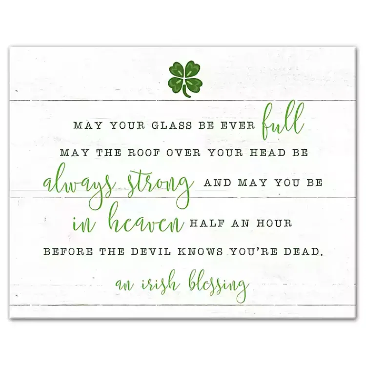 Hot Irish Blessing Canvas Art Print St Patricks Day Decorations
