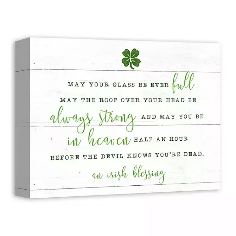 Hot Irish Blessing Canvas Art Print St Patricks Day Decorations