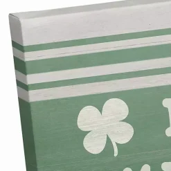 Sale Irish Kisses & Shamrock Wishes Canvas Art Print St Patricks Day Decorations