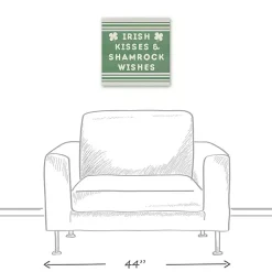 Sale Irish Kisses & Shamrock Wishes Canvas Art Print St Patricks Day Decorations