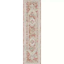 Kirklands Home Area Rugs|Irsia Rust Traditional Serged Runner, 2x8