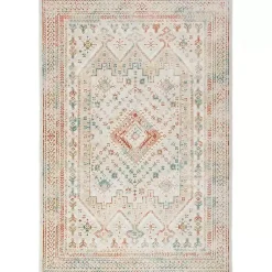 Kirklands Home Area Rugs|Irsia White Traditional Area Rug, 5x7