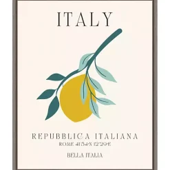 Kirklands Home Canvas Art|Italy Lemon Poster Framed Canvas Art Print