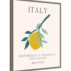 Kirklands Home Canvas Art|Italy Lemon Poster Framed Canvas Art Print