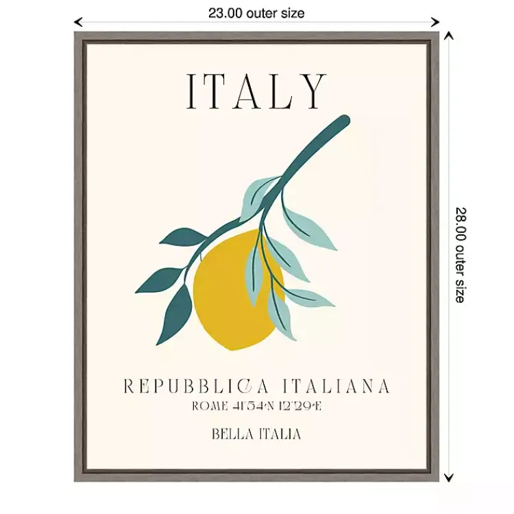 Kirklands Home Canvas Art|Italy Lemon Poster Framed Canvas Art Print