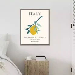 Kirklands Home Canvas Art|Italy Lemon Poster Framed Canvas Art Print