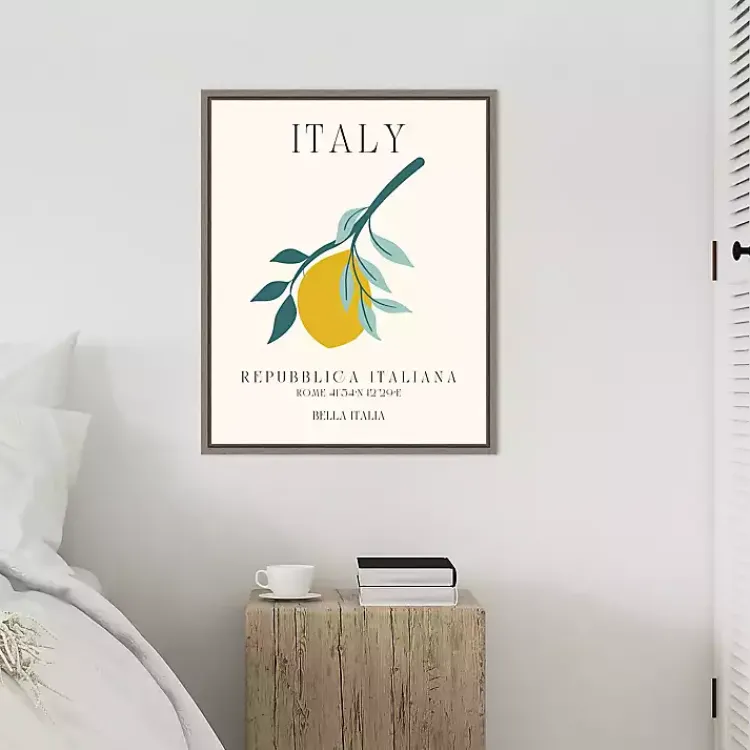 Kirklands Home Canvas Art|Italy Lemon Poster Framed Canvas Art Print