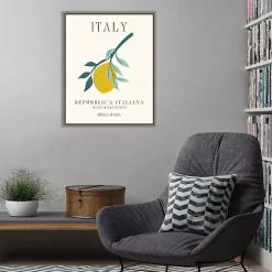 Kirklands Home Canvas Art|Italy Lemon Poster Framed Canvas Art Print