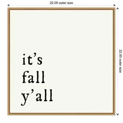 It's Fall Ya'll Poem Framed Wall Art Fall