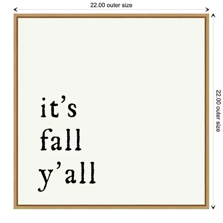 It's Fall Ya'll Poem Framed Wall Art Fall