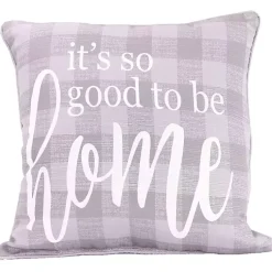 New It's Good to Be Home Plaid Pillow Pillows