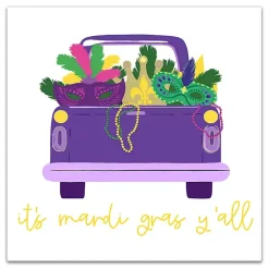 Online It's Mardi Gras Y'all Canvas Wall Plaque Mardi Gras Decorations