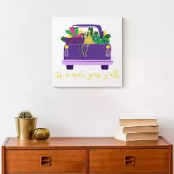 Online It's Mardi Gras Y'all Canvas Wall Plaque Mardi Gras Decorations