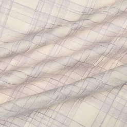 Ivory & Lilac Handwoven Plaid Throw Pillow Pillows