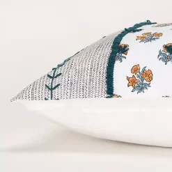 Online Ivory & Multicolor Botanical Lumbar Pillow Pillows