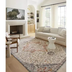 Kirklands Home Area Rugs|Ivory and Blue Bergamo Area Rug, 6x9