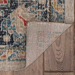 Kirklands Home Area Rugs|Ivory and Blue Traditional Floral Area Rug, 5x7