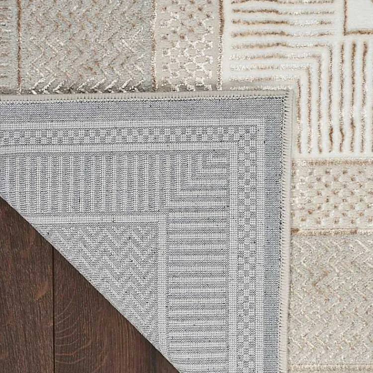 Kirklands Home Area Rugs|Ivory and Gold Modern Glam Area Rug, 5x7