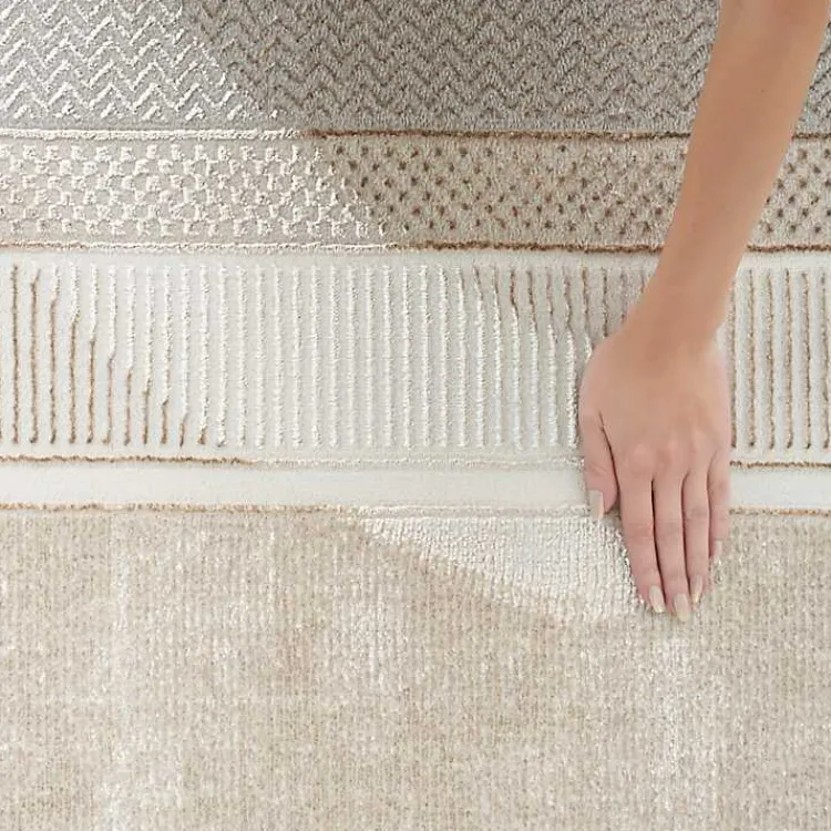 Kirklands Home Area Rugs|Ivory and Gold Modern Glam Area Rug, 5x7