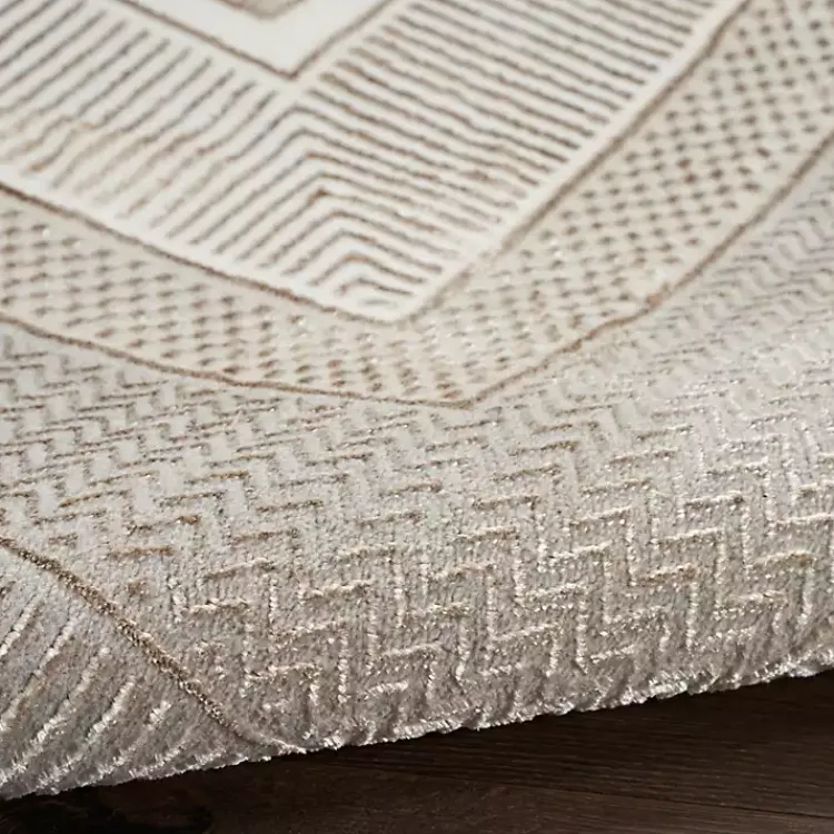 Kirklands Home Area Rugs|Ivory and Gold Modern Glam Area Rug, 5x7