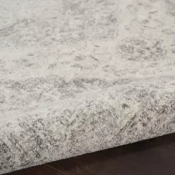 Kirklands Home Area Rugs|Ivory and Gray Oushak Medallion Runner, 2x7