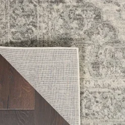 Kirklands Home Area Rugs|Ivory and Gray Oushak Medallion Area Rug, 6x9