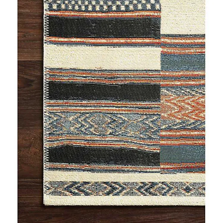 Kirklands Home Outdoor Rugs|Ivory and colored Tribal Outdoor Rug, 5x7 Multi