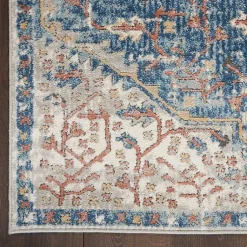 Kirklands Home Area Rugs|Ivory Antique Diamond Medallion Runner, 2x7