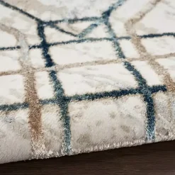 Kirklands Home Area Rugs|Art Deco Bordered Area Rug, 7x9 Ivory