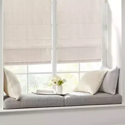 Kirklands Home Curtains & Drapes|Basketweave Cordless Roman Shade, 31 in. Ivory