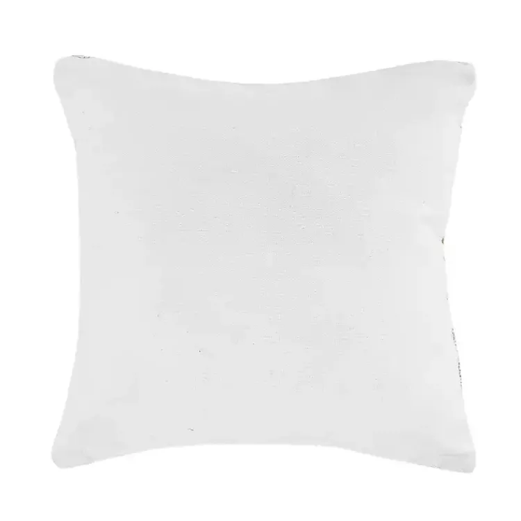 Ivory Border Natural Close Woven Jute Pillow Pillows