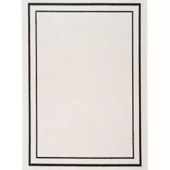 Kirklands Home Outdoor Rugs|Bordered Indoor/Outdoor Area Rug, 6x9 Ivory