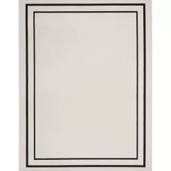 Kirklands Home Outdoor Rugs|Bordered Indoor/Outdoor Area Rug, 8x10 Ivory