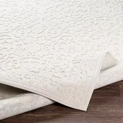 Kirklands Home Area Rugs|Ivory Botanical Bohemian Area Rug, 8x10 White