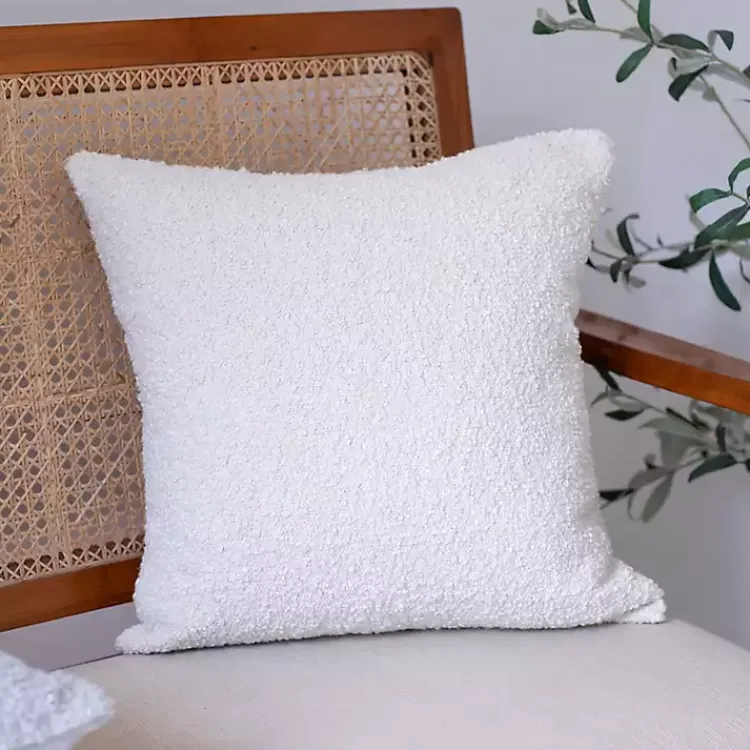Discount Boucle Handwoven Pillow Pillows