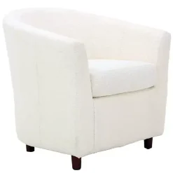 Kirklands Home Accent Chairs|Boucle Parker Club Chair Ivory