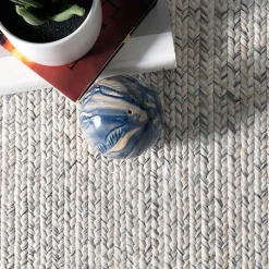 Kirklands Home Area Rugs|Ivory Braided Lefebvre Area Rug, 10x14 White