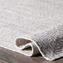 Kirklands Home Area Rugs|Ivory Braided Lefebvre Area Rug, 12x18