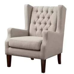 Kirklands Home Accent Chairs|Button Tufted Accent Chair Ivory