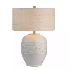 Kirklands Home Table Lamps|Ivory Carved Fish Ceramic Table Lamp