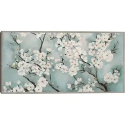 Kirklands Home Canvas Art|Ivory Cherry Blossoms Framed Canvas Art Print