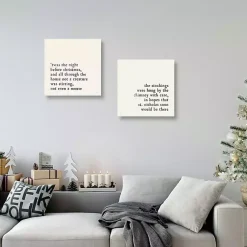 Online Ivory Christmas Quote Canvas Art Prints, Set of 2 Christmas Art & Wall Decor
