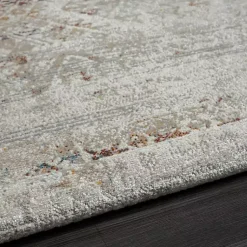 Kirklands Home Area Rugs|Distressed Medallion Washable Area Rug, 5x7 Ivory