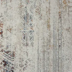 Kirklands Home Area Rugs|Distressed Medallion Washable Area Rug, 7x9 Ivory