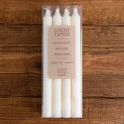 New Dripless Taper Candles, Set of 8 Candles