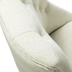 Kirklands Home Office Furniture|Dylan Upholstered Office Chair Ivory