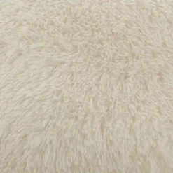 Clearance Ivory Faux Fur Fluffy Lumbar Throw Pillow Pillows