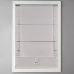 Kirklands Home Curtains & Drapes|Faux Silk Room Darkening Roman Shade, 27 in. Ivory