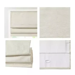 Kirklands Home Curtains & Drapes|Faux Silk Room Darkening Roman Shade, 31 in. Ivory